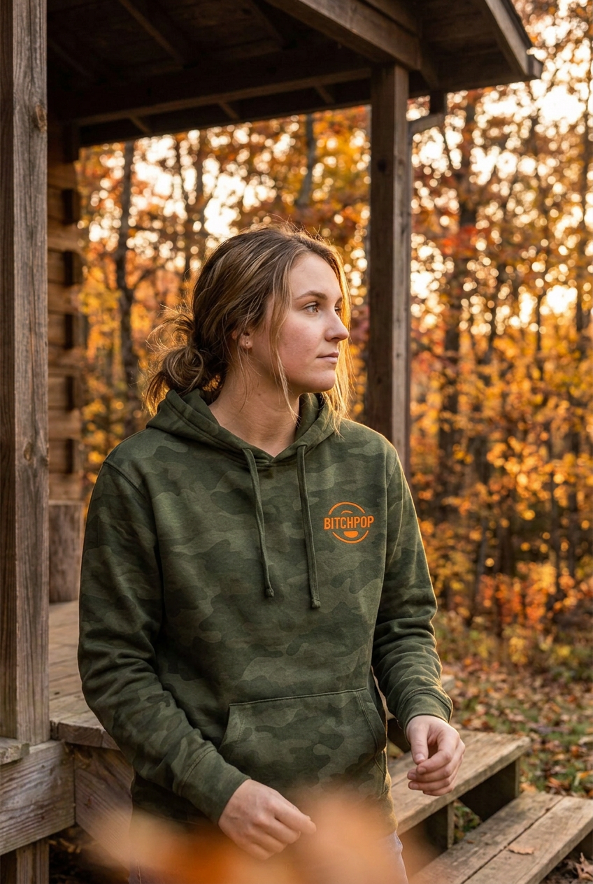 Bitchpop Camo Hoodie