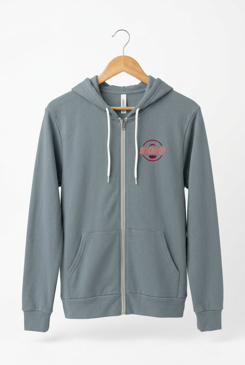 Blue Storm Bitchpop Zip-up Hoodie