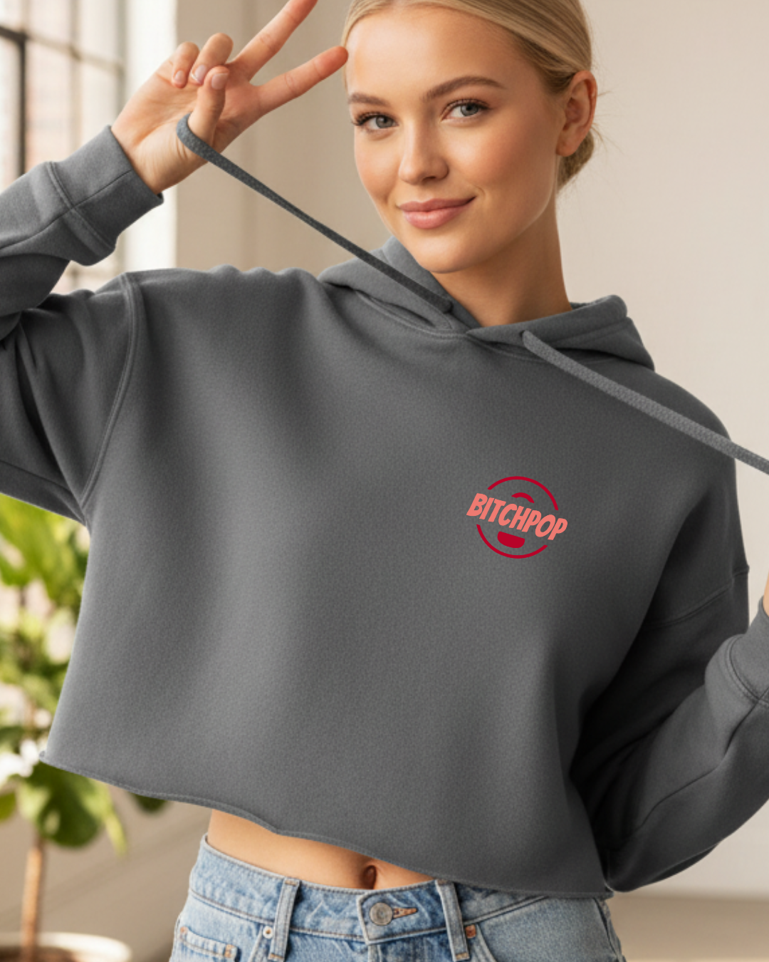 Storm Bitchpop Crop Hoodie
