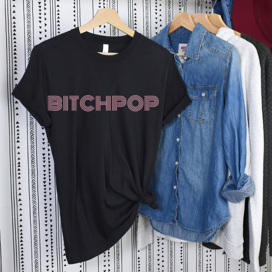 Black & Purple Bitchpop Jersey Tee
